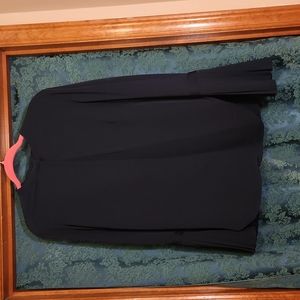 Catherine Malandrino Navy Ladies Blouse with Accordion Sleeves